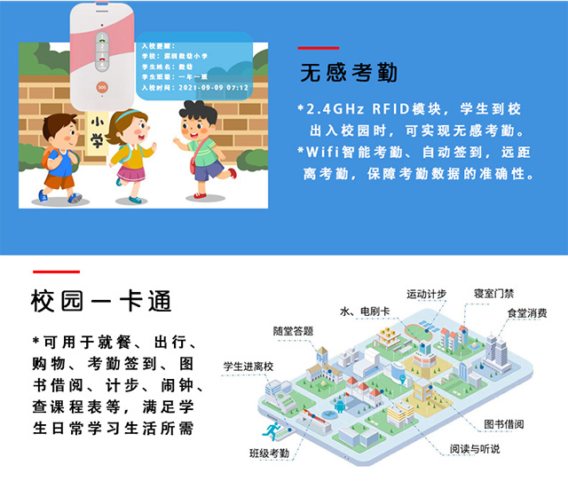 冠军国际墨水屏电子学生证具备校园一卡通功能
